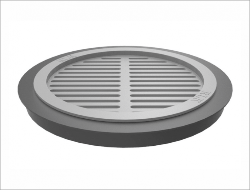 Grillrost aus Gusseisen mit Flansch 48 cm